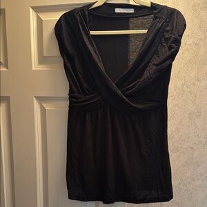 Charlotte Russe Chic Black Drape Blouse